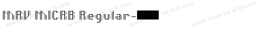MRV MICRB Regular字体转换